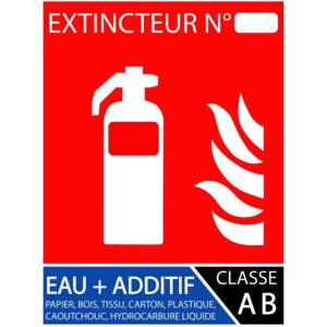 Panneau pictogramme extincteur eau pulvérisée additif 100 x 150 pictogramme extincteur eau