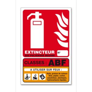 panneau-extincteur-abf Plaque extincteur à mousse