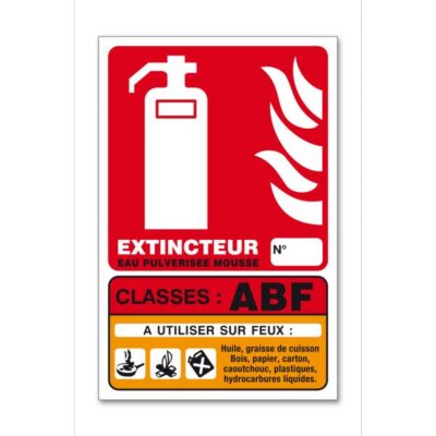 Plaque extincteur à mousse