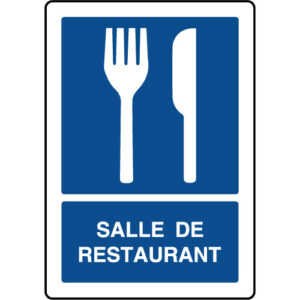 Panneau d'information vertical ISO salle de restaurant salle resto