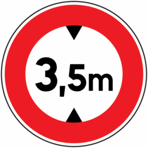 Panneau routier interdit véhicule hauteur supérieure Panneau routier interdit véhicule hauteur supérieure