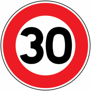 Panneau routier limitation de vitesse 30km h Panneau routier limitation de vitesse 30km h
