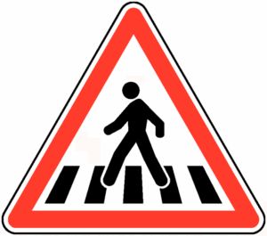 Panneau routier passage piétons2