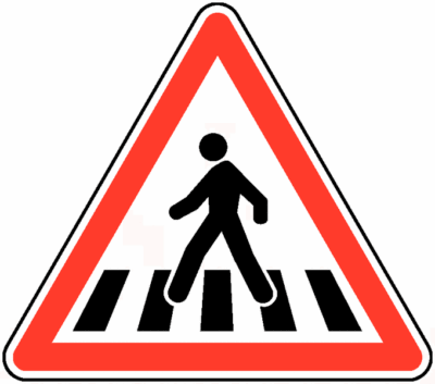 Panneau routier passage piétons2 Panneau routier passage piétons2