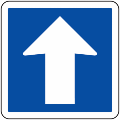 Panneau routier sens unique