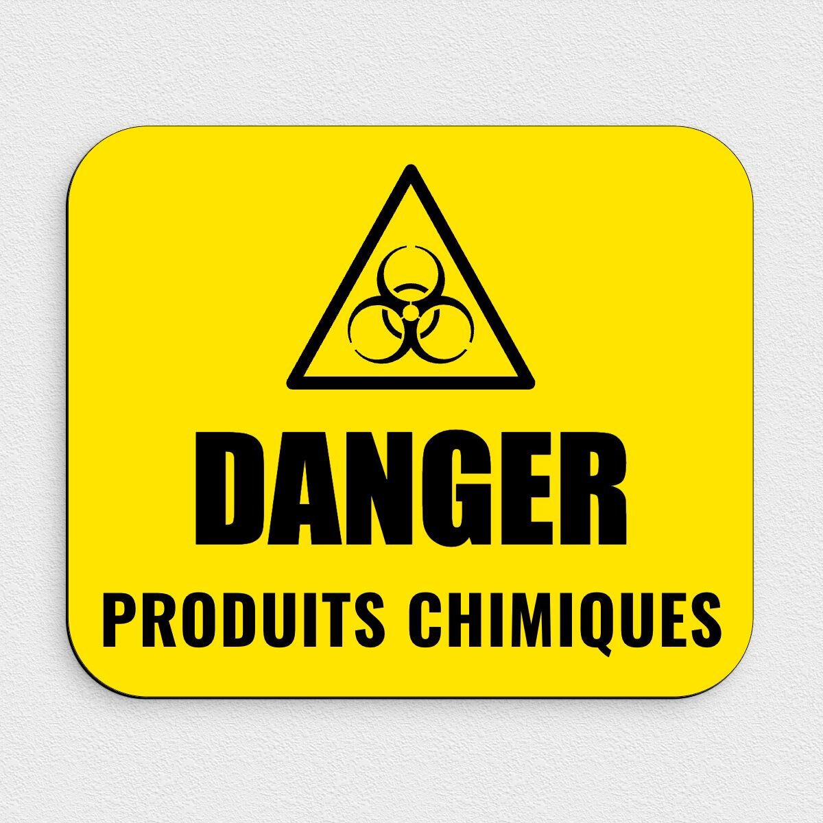 Panneau danger produit chimique