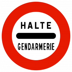 Panneau halte Gendarme