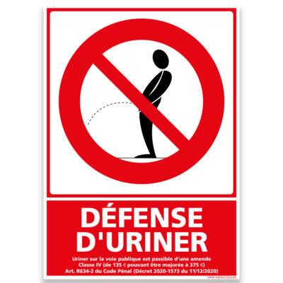 panneau-defense-d-uriner plaquette défense d’uriner