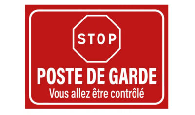 panneau poste de garde