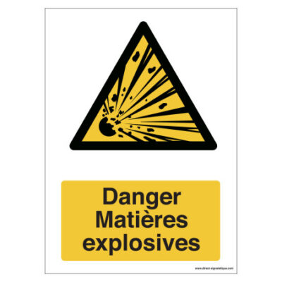 signaletique-w002-danger-matieres-explosives panneau danger matières explosives Sénégal