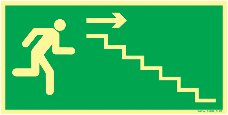 Pictogramme Descente Escalier Droite