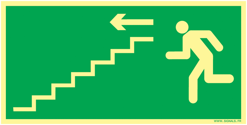 Pictogramme Descente Escalier Gauche