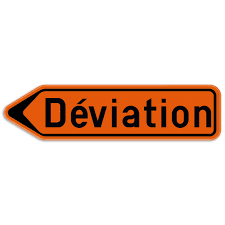 Panneau Déviation gauche