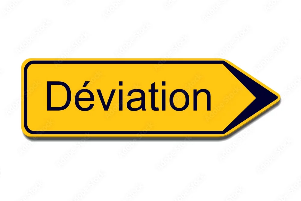 Panneau déviation droite