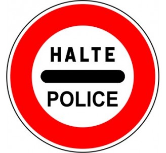 Panneau Halte Police