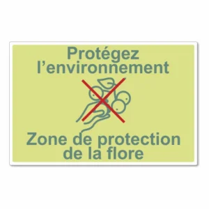 Panneau zone de protection florale