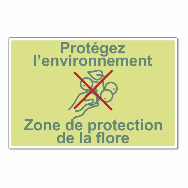 Panneau zone de protection florale
