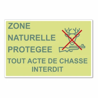 panneau-zone-naturelle-protegee-chasse-interdite Panneau zone naturelle protégée chasse interdite
