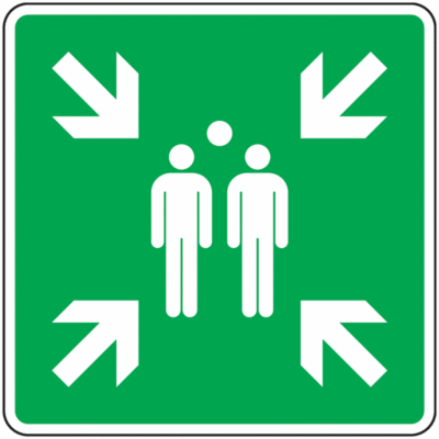 pont-de-rassenblement Pictogramme point de rassemblement incendie