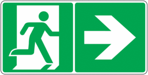 sortie-secours-fleche-droite Pictogramme Flèche Droite