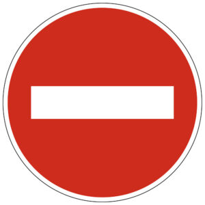 Panneau B0 circulation interdite à tous les véhicules dans les deux sens.