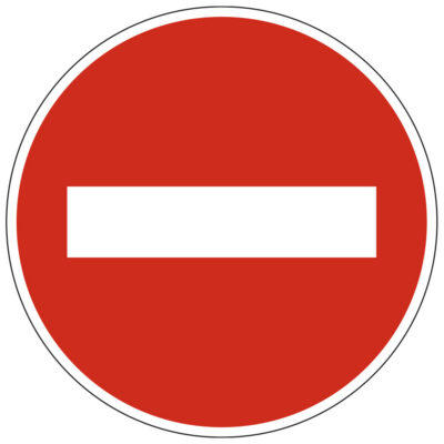 Panneau B0 circulation interdite à tous les véhicules dans les deux sens.