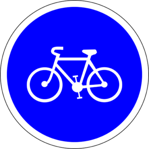Panneau de signalisation piste ou bande cyclable obligatoire.